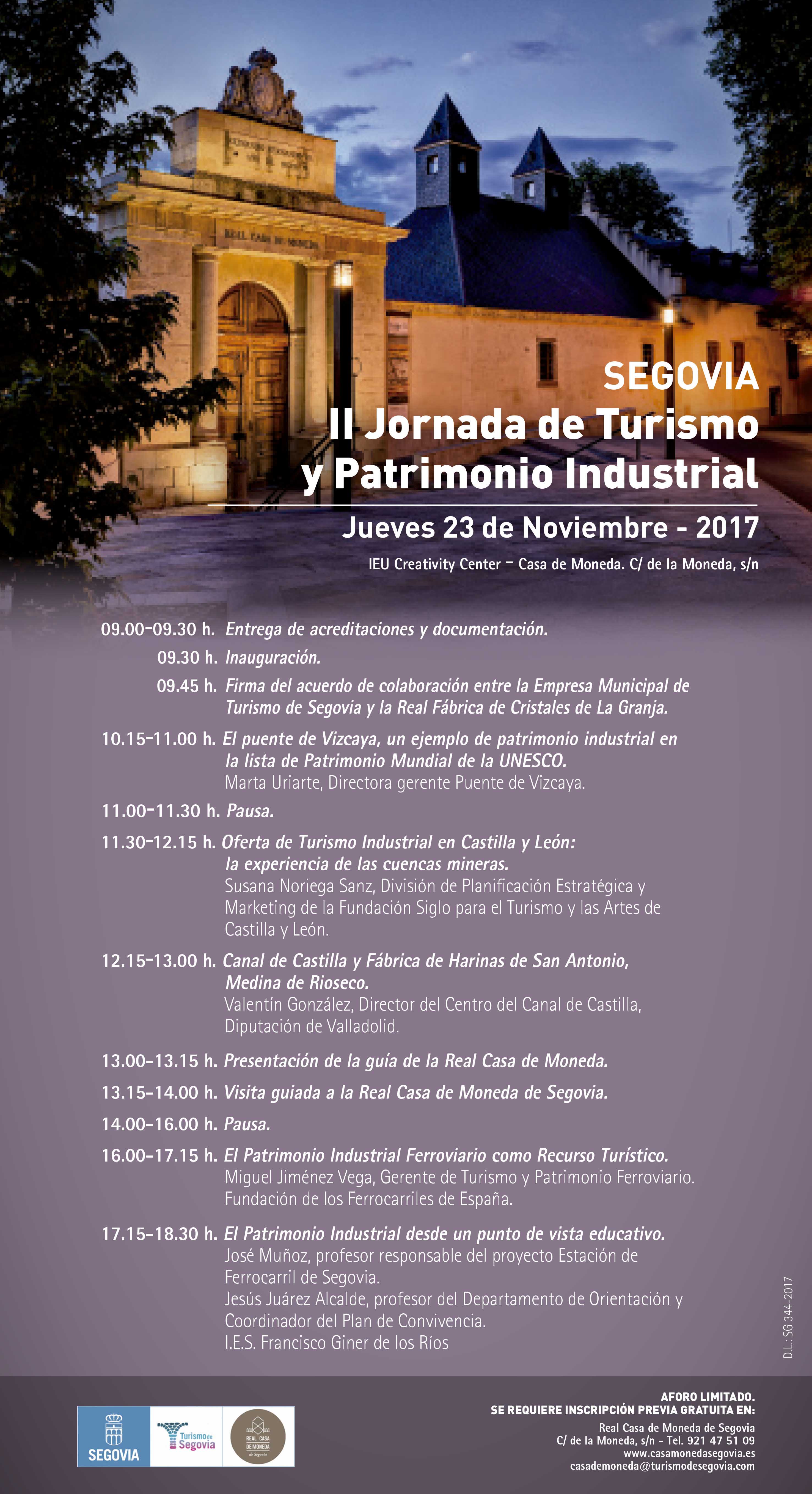2017-11-06 Cartel II Jornada Turismo y Patrimonio Industrial