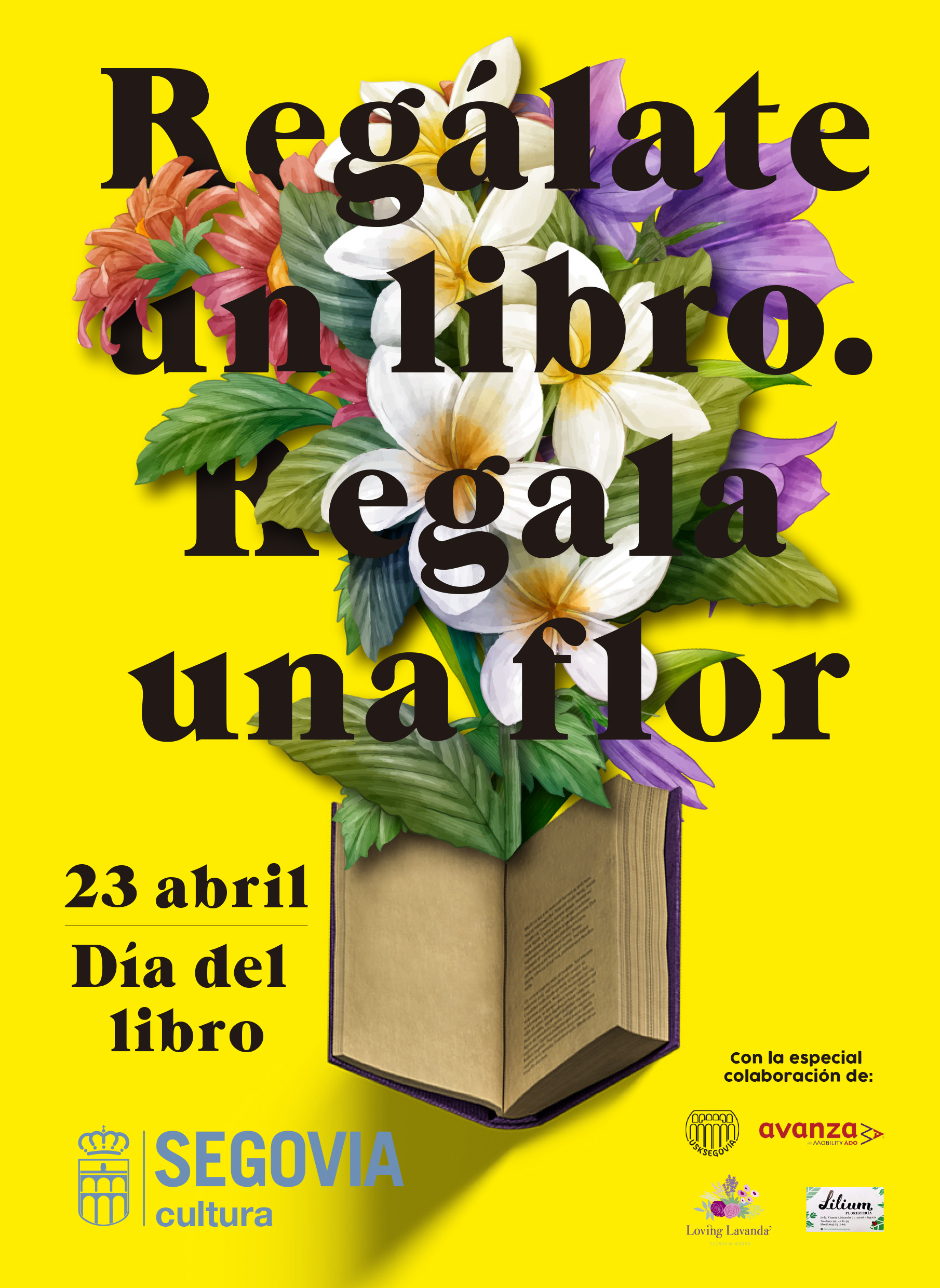 El Día del Libro en Segovia bajo el lema “Regálate un libro, regala una flor”