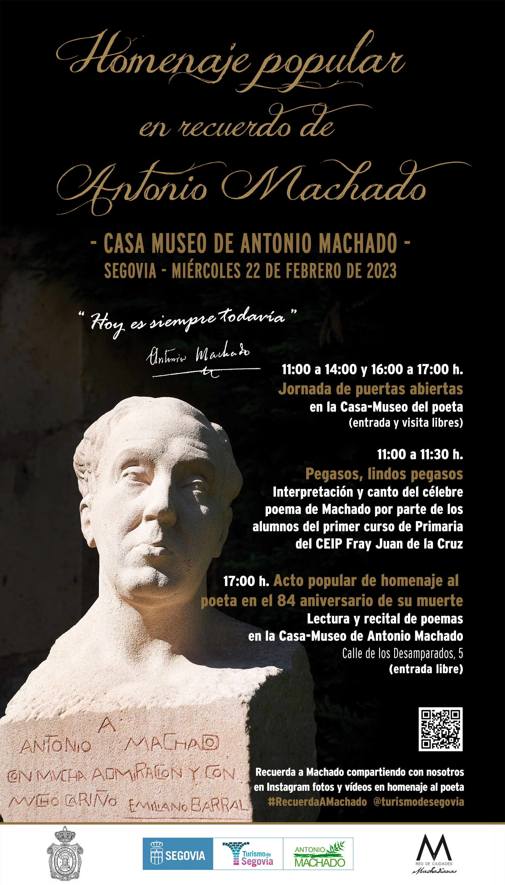 cartel aniversario de la muerte de Antonio Machado