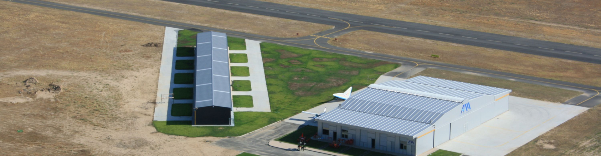 Vista aérea del aeródromo Air Marugan