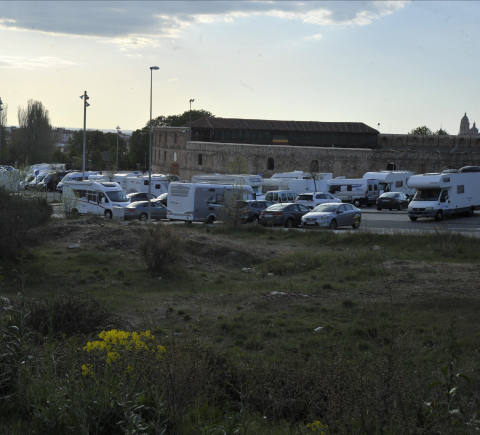 Zona de autocaravanas de Segovia