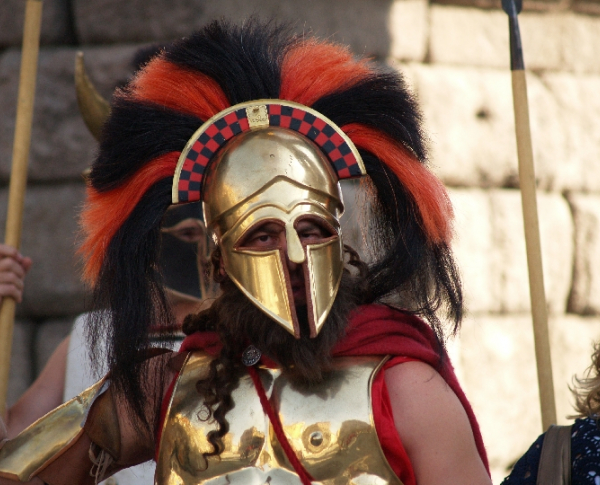 Detalle de un soldado romano